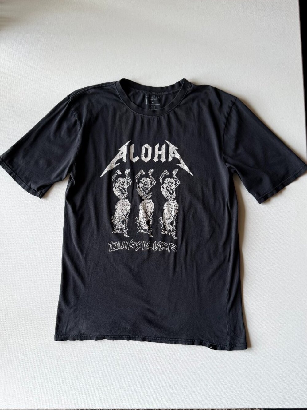 Quicksilver "Peach Buzz" Aloha Skeleton T-shirt